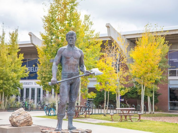 Statue on campus