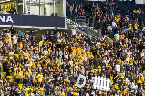 Students at a sporting event